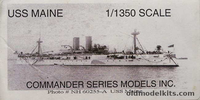 Commander 1/350 USS Maine BB-1 1898 Battleship - Spanish-American War, 4-005 plastic model kit